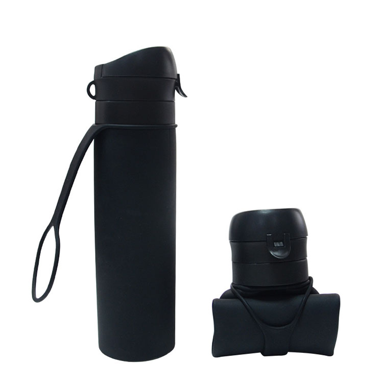600ml Portable BPA Free Collapsible Silicone Travel Bottle