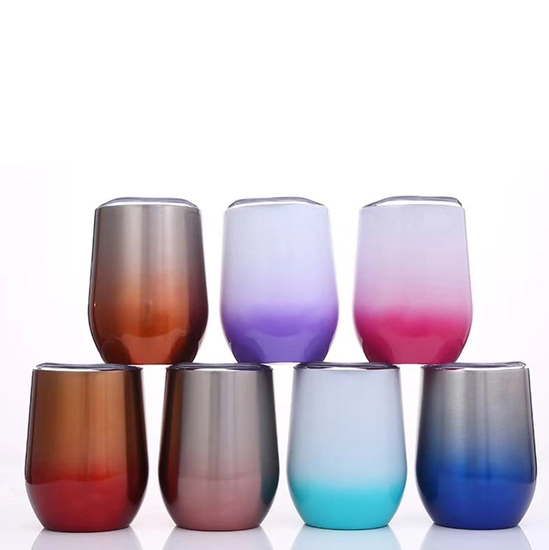 12oz Double Wall Customized Printing Stainless Steel Wine Tumbler Cups