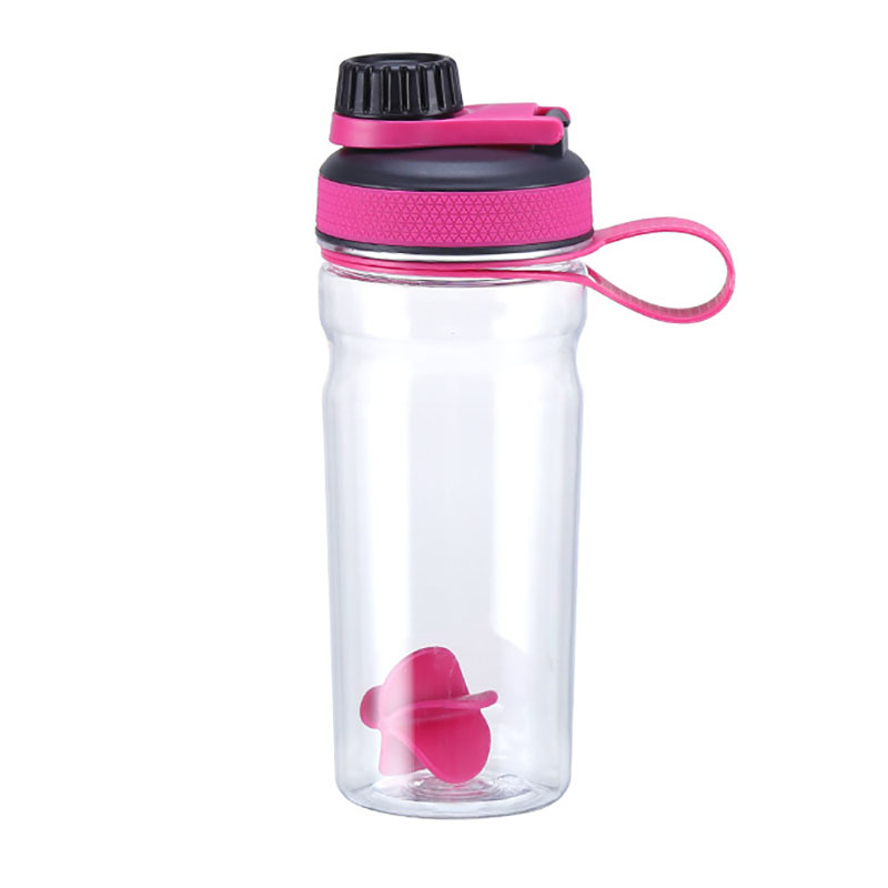 700ml Promotional Custom Printed Plastic Sports Shaker cup with Stirring Ball 