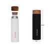 400ml Wooden Grain Color Lid Stainless Steel Double Wall Insulated Vacuum Flask tea infuser water bottle