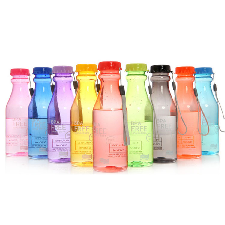 550ml Promotional Colorful Cola Plastic Sport Drinking Water Bottle