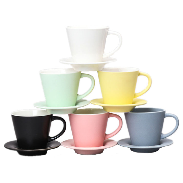 260ml Hot Sale Handmade Colorful Ceramic Tea Mug Set