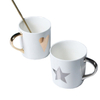 350ml Eco-friendly Gold Rimed Ceramic Coffee Cup Couple Gift Mug
