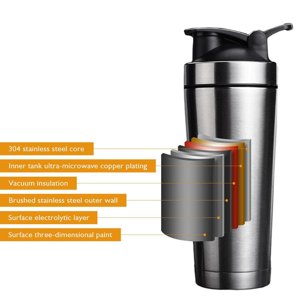 500ml 750ml Promotional Colored Stainless Steel Insulation Thermos Shaker Bottle with Lid