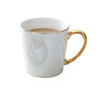 400ml Gift Packaging Durable Porcelain Gold Rimmed Ceramic Coffee Mugs
