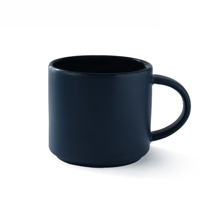 300ml High Quality Simple Printed Ceramic Coffee Cup with Handle