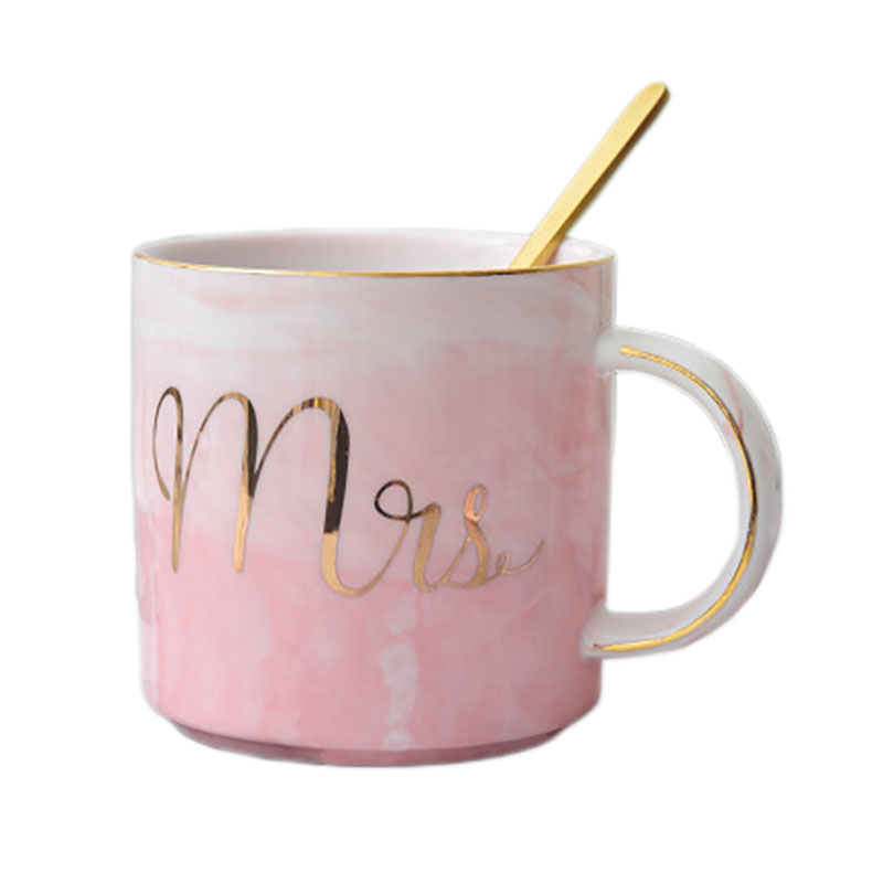 380ml New Trend Style Ceramic Tea Cups Mr and Mrs Coffee Mug 