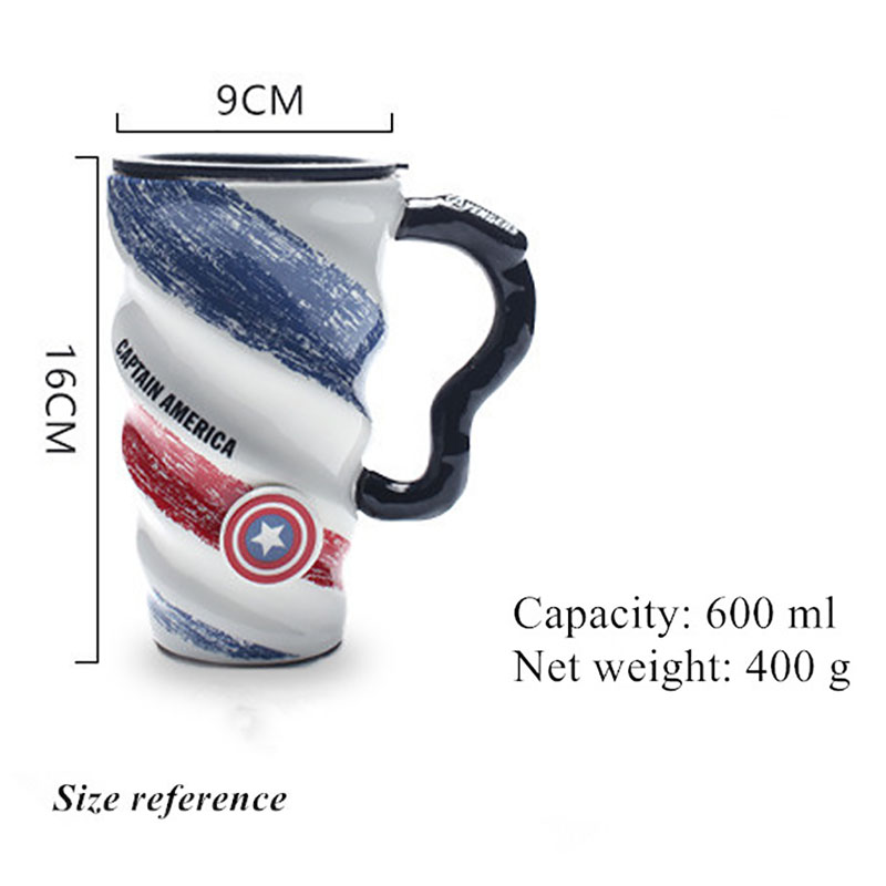 520ml Large Capacity The Avengers Souvenir Ceramic Gift Cup Set 