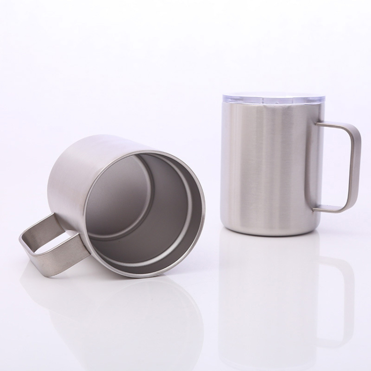 stainless steel mug with handle