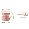 350ml European Style Ceramic Coffee Cup with Handle Present Printing Mug for Milk Tea