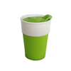 380ml Bone China Personalised Ceramic Coffee Mugs Take Away Mugs with Plastic Lid 