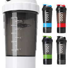 Hot Sales Wholesale 500ml BPA-Free Shaker Bottles with Storage for Shakers Protein Shaker Hot/Cold Gym Drinks