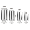 Wholesale 6oz 10oz 16oz 20oz Stainless Steel Stemless Wine Tumbler