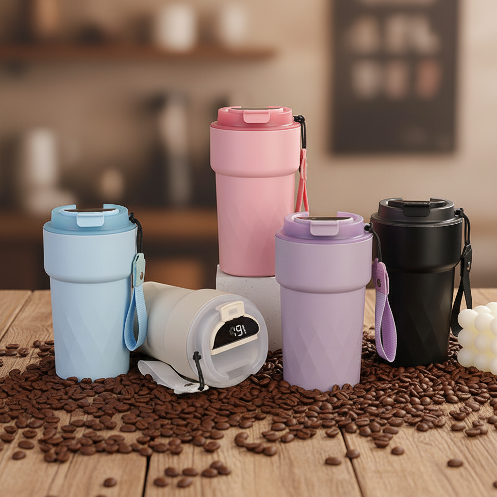 510ml Smart Temperature Display Coffee Mug | Stainless Steel Travel Cup Manufacturer | Custom Logo Wholesale Supplier