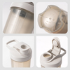 Oem&Odm Wholesale Custom logo Transparent Portable Cute BPA-Free Plastic Sport Drinking Shaker Water Bottle with Lid