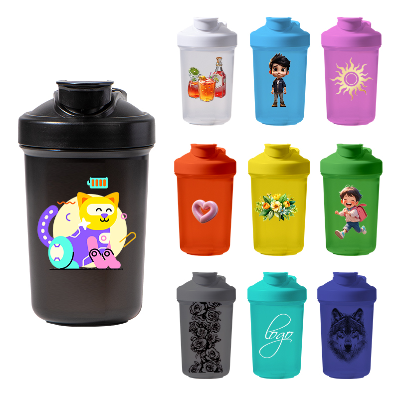 Wholesale Graphic Customization Food Grade Sports Plastic Protien Shaker Bottle with Protein Mixing Ball for Outdoor Gym