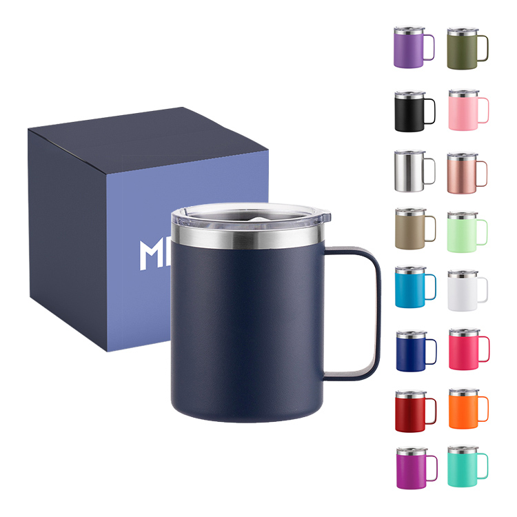 Custom 12oz 14oz 16oz 20oz Stainless Steel Double Wall Thermal Travel Vacuum Tumbler Coffee Mug With Handle