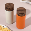 Hot Sales 2025 280ml Mini Stainless Steel Water Bottle with Stylish Wood Grain Lid