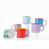 Wholesale Non Toxic Food Safe Galaxy Colored Customized Enamel Tableware Metal Steel Camping Outdoors Coffee Enamel Mugs Cup