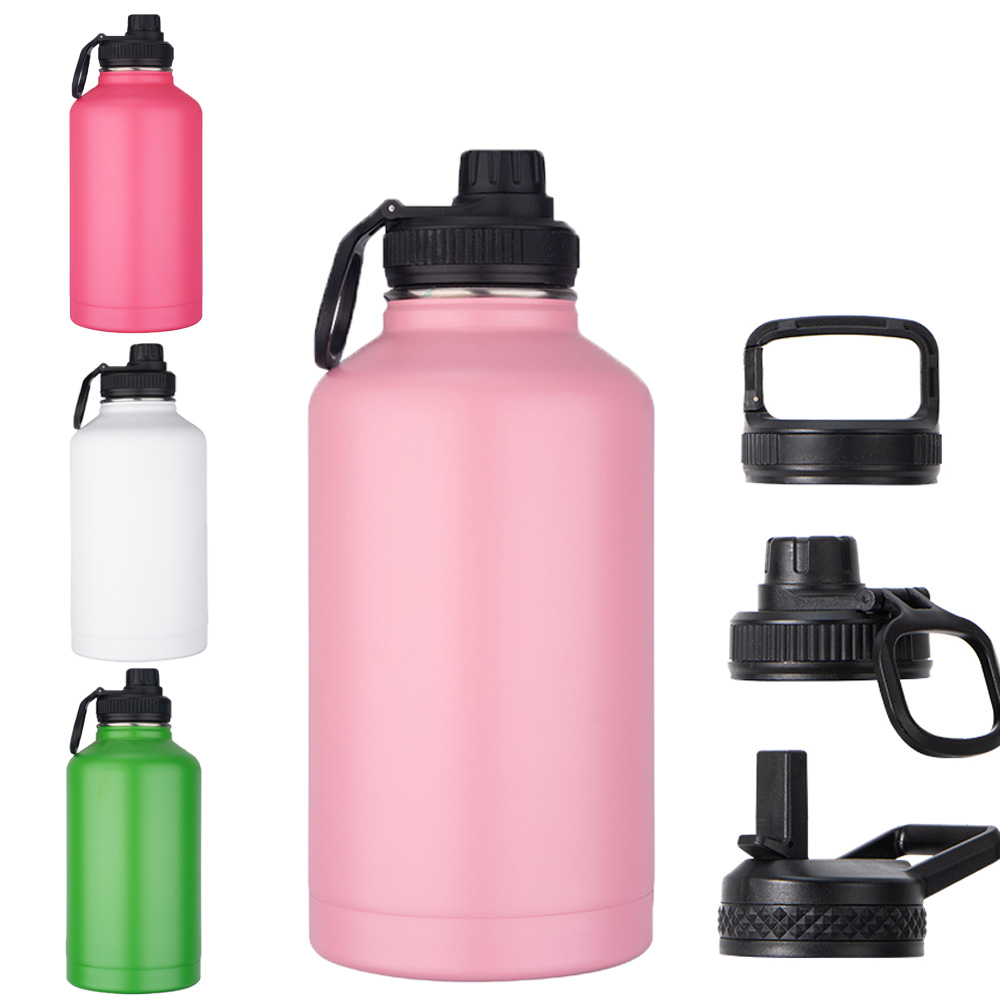 In Bulk High Quality 304 Stainless Steel Tumblers Flasks Large 64oz Vacuum Insulated Tumbler with Straw for Camping