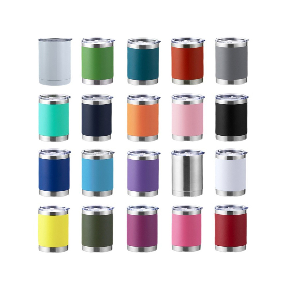 2025 Double Wall Stainless Steel 10oz Tumblers Beer Cups With Magnetic Slide Lid Powder Coated Water Bottle for Beer
