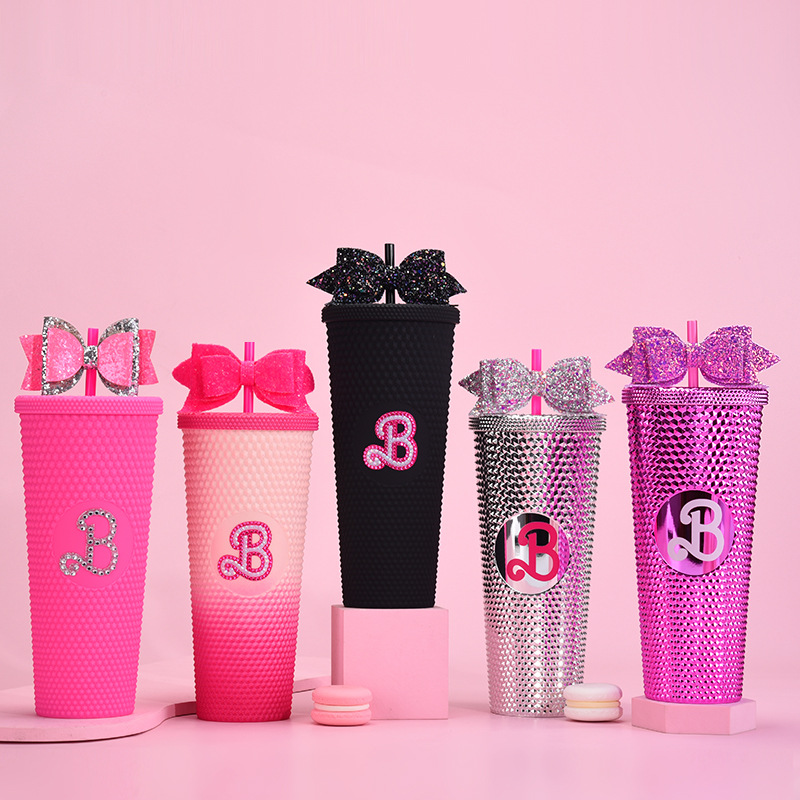 OEM Wholesale Bulk Order Plasitc Water Bottle From Factory Tumbler Coffee Mug Customized Packaging with Straw Lid