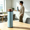 Wholesale 500ml Wooden Grain Lid Insulated Stainless Steel Water Bottle
