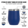 Wholesale 12oz Stainless Steel Egg Shape Wine Tumbler