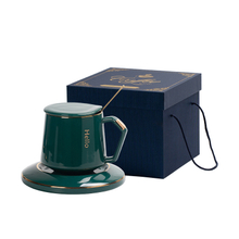 380ml New Design Gift Box Pack Color Glazed Ceramic Coffee Cup Set with Lid And Spoon