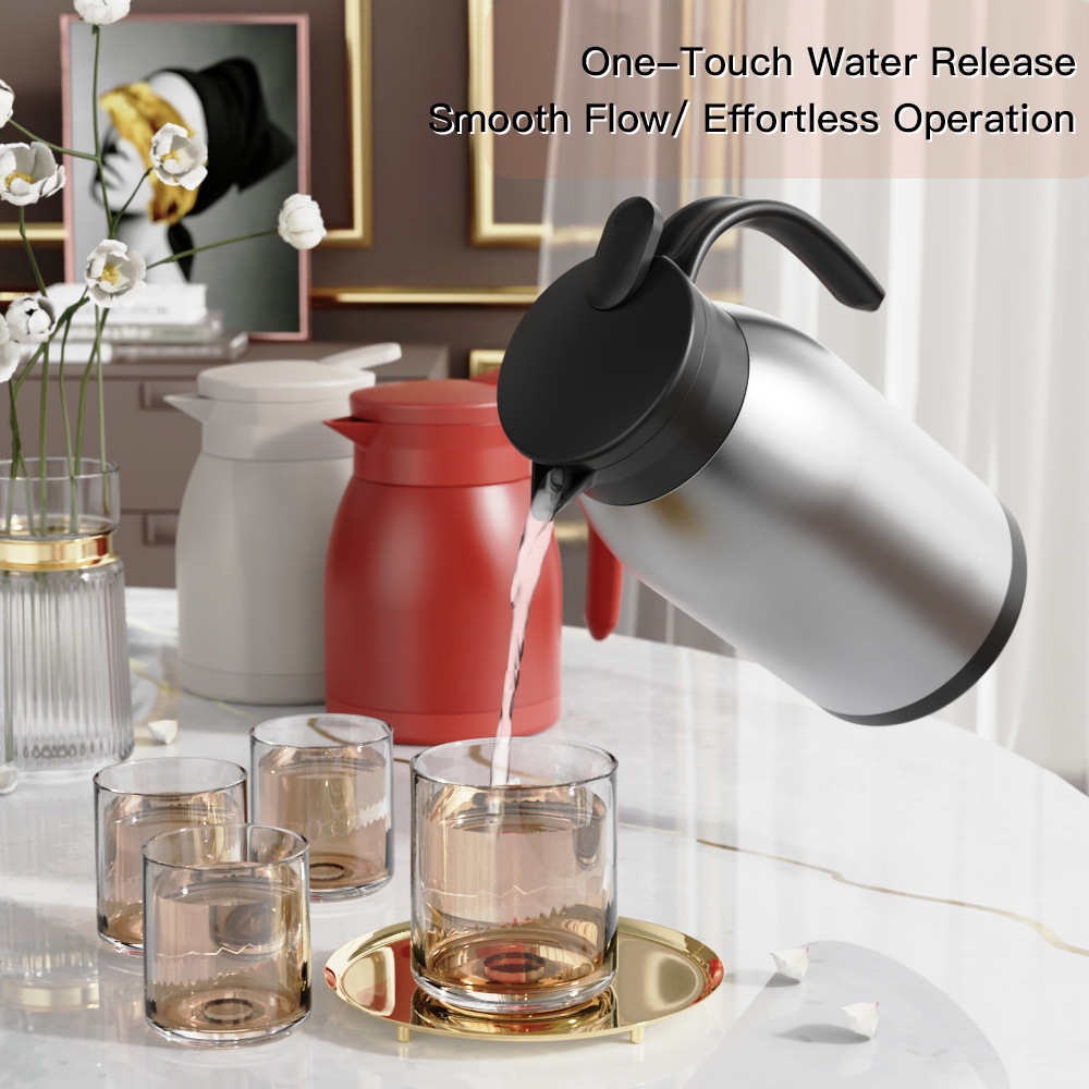 High Quality Wholesale Double Wall Tea Pot Colored Thermal Insulated Coffee Cafe Kettle Stainless Steel Thermos Tea Pot