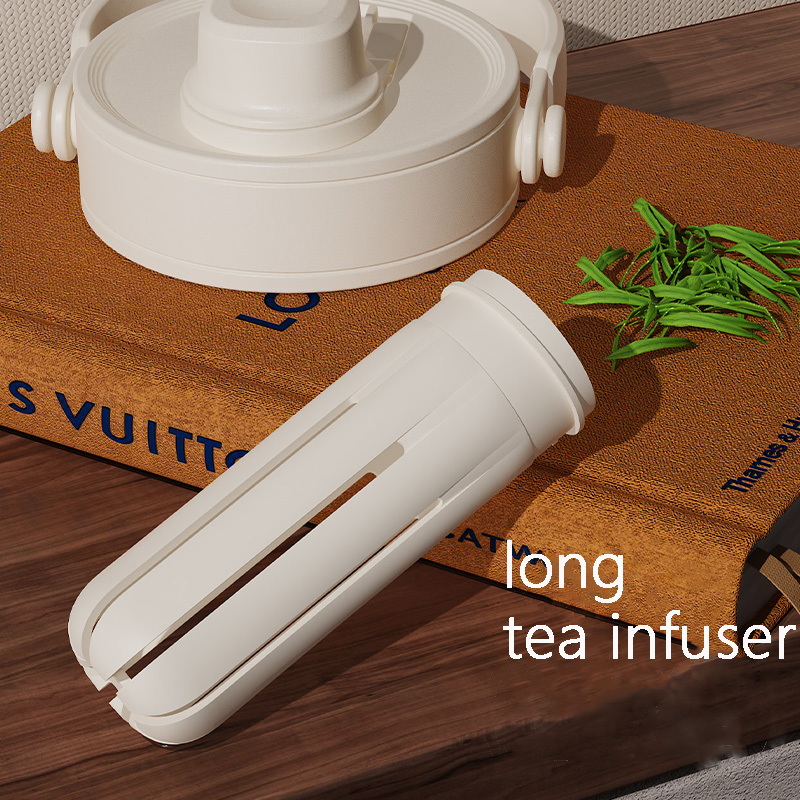 Custom Loog Straw Drink Travel Coffee Tumbler Thermal Mug High Quality SUS316 Stainless Steel Tumblers with Straw Tea Infuser