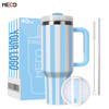 Wholesale OEM Custom Striped Stainless Steel Tumblers 20oz 30oz 40oz Vacuum Cups with Travel Sports Lids
