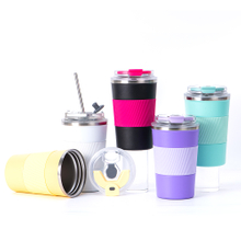 Wholesale 12oz Portable Stainless Steel Vacuum Reusable Coffee Cup Insulated Travel Coffee Mug With Leakproof Lid