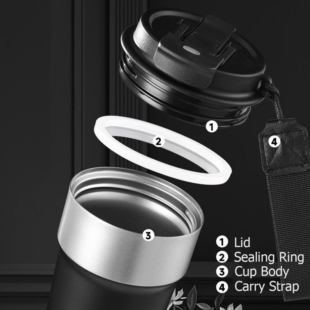 Wholesale 510ml Stainless Steel Coffee Tumbler Custom Logo Leak-Proof Vacuum Insulated Eco-Friendly BPA Free Classic Office Cup