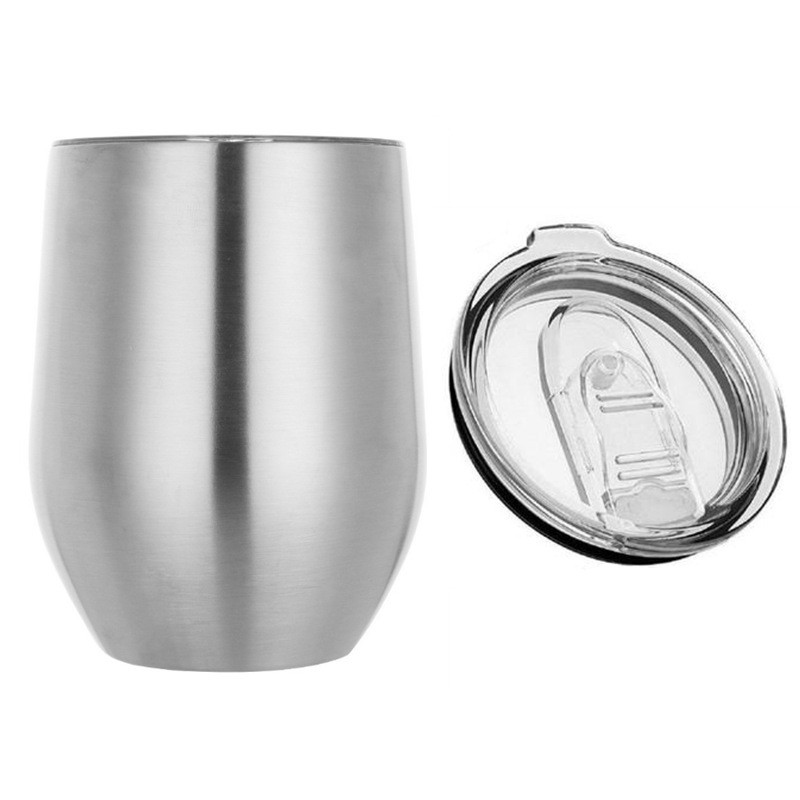 Warehouse Bulk Stainless Steel Natural Color Multi-Capacity 304 Stainless Steel Water Cup With Lid for Office School