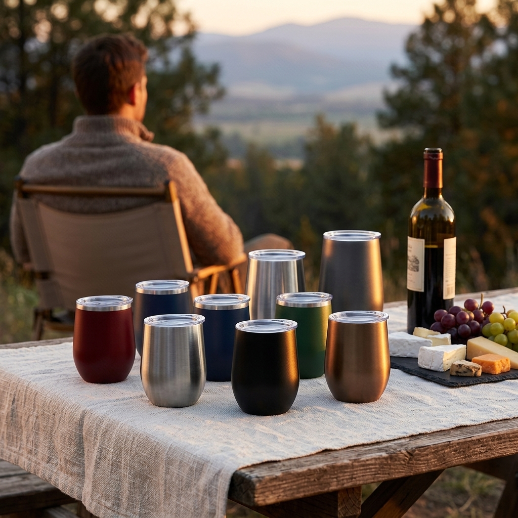 Wholesale 12oz Stainless Steel Egg Shape Wine Tumbler