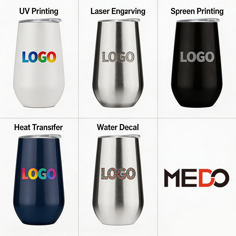 Wholesale 6oz 10oz 16oz 20oz Stainless Steel Stemless Wine Tumbler