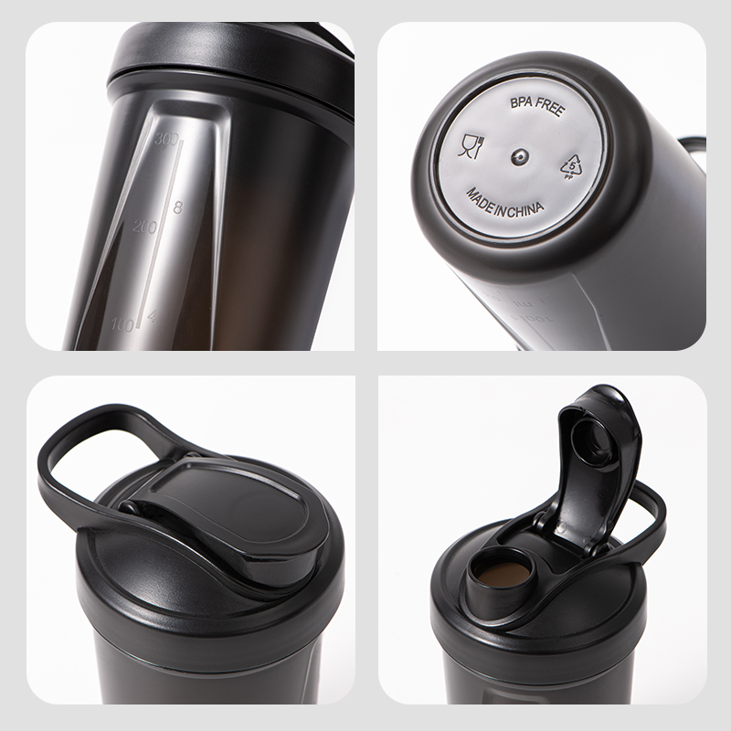 Wholesale Graphic Customization Food Grade Sports Plastic Protien Shaker Bottle with Protein Mixing Ball for Outdoor Gym