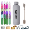 High Quality Custom Logo Small Mouth Rubber Coated Double Wall Stainless Steel Kids Water Bottle