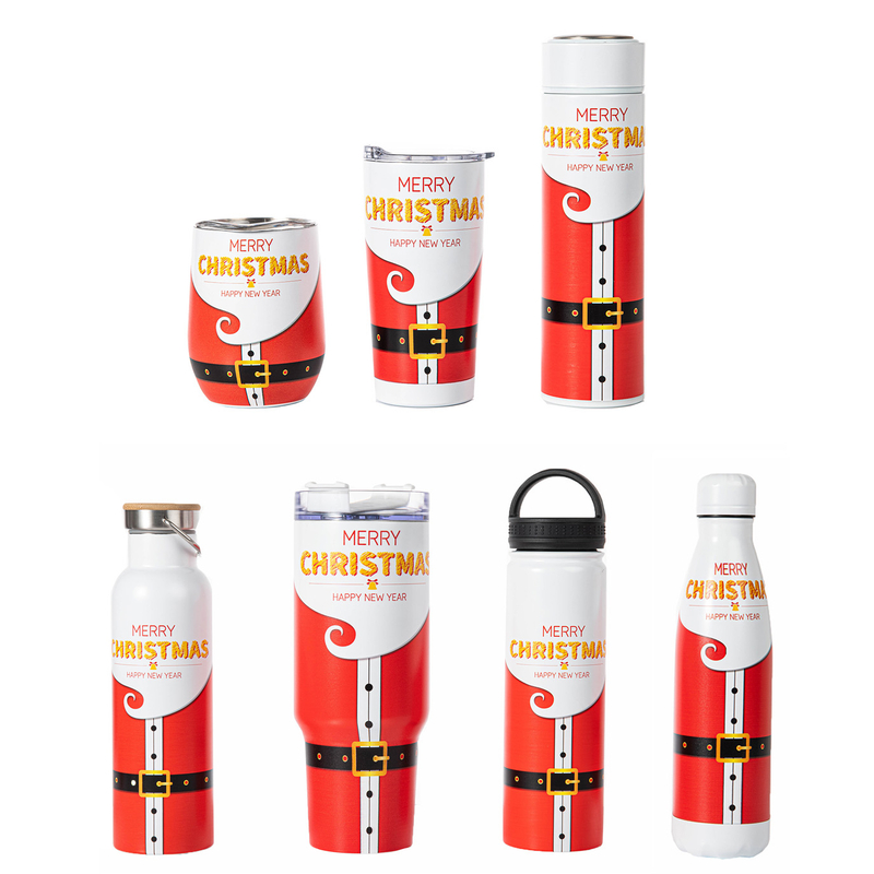 New Custom Graphic Christmas Stainless Steel Vacuum Tumbler, Perfect Sports Travel Camping Gift