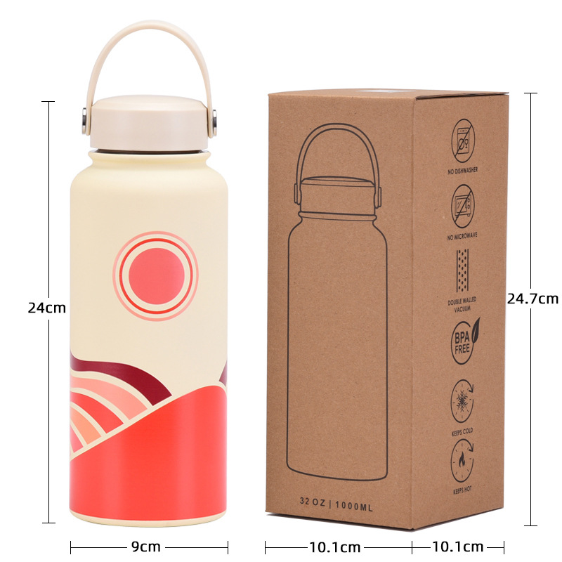 Wholesale Custom Design New Powder Coated Double Wall Insulated Stainless Steel Vacuum Flask Thermal Water Bottle