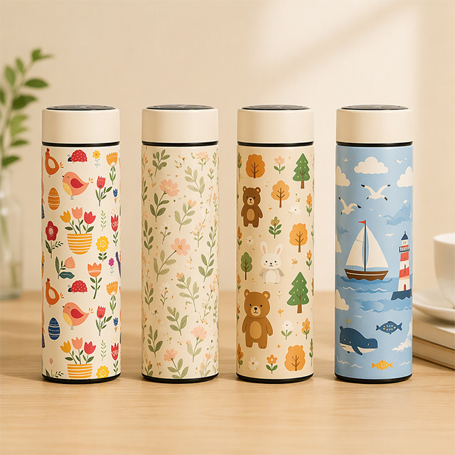 smart stainless steel water bottle with LED lid (1)