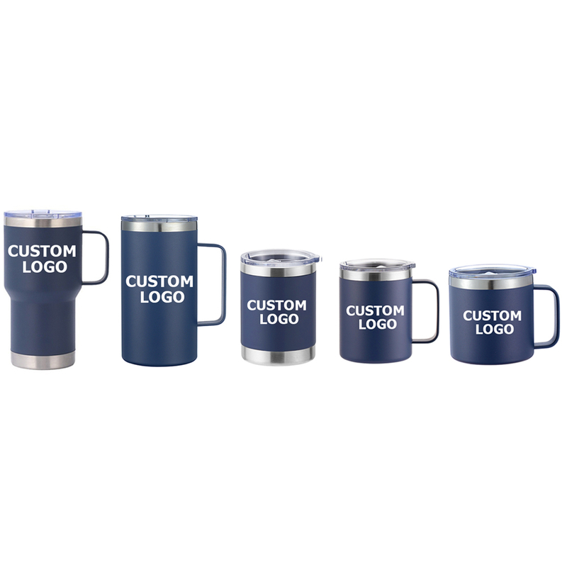 OEM/ODM Wholesale Custom Office Coffee Mug Double Wall Stainless Steel Cup 12/14/24oz Mixcolors Coffee Cup with Handle