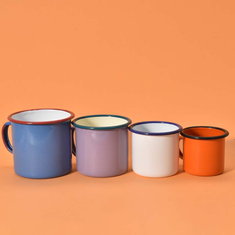 Gift Use Christmas Hot Sale 350ml 500ml 750ml 1200ml 3000ml Sublimation White Enamel Cup Camping Mug Coffee Milk Mugs Cups