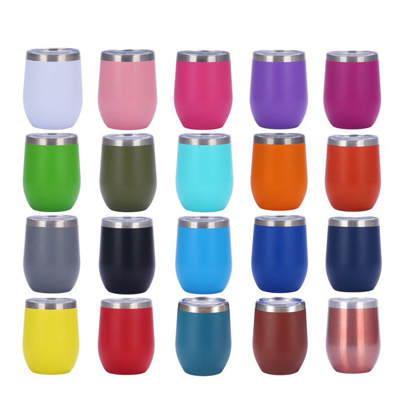 Wholesale 12oz Stainless Steel Egg Shape Wine Tumbler