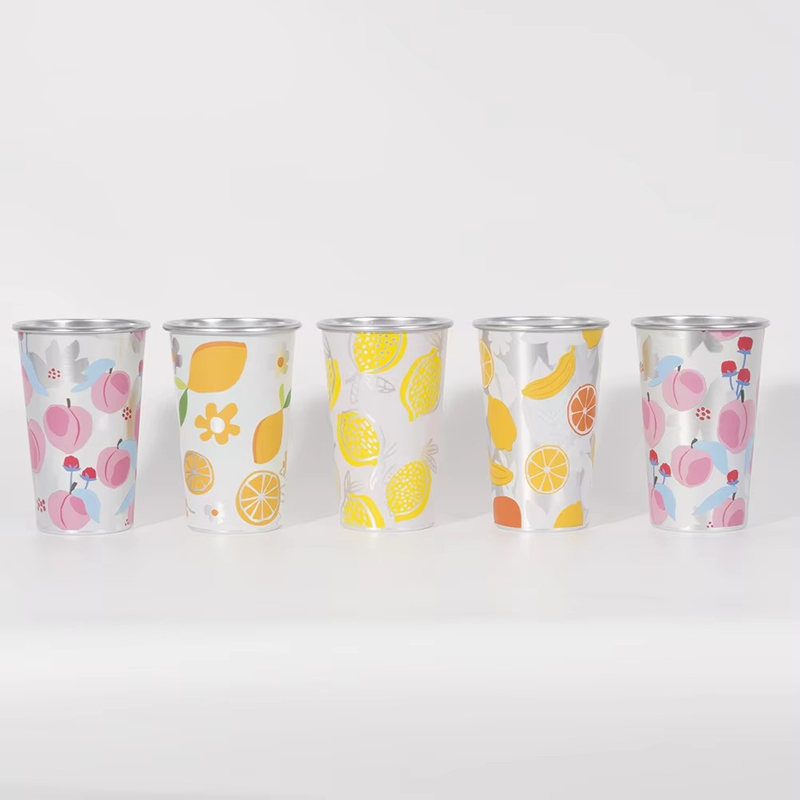 Supplier High Quality Custom Logo 450ml Recycled Aluminum Cups Cold Water Color Changing for Camping Cold Brews