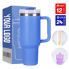 Custom Logo Stainless Steel Travel Cup Coffee Car Thermal Insulated Outdoor 40oz Thermal Mug Tumbler with Handle