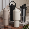 Custom Loog Straw Drink Travel Coffee Tumbler Thermal Mug High Quality SUS316 Stainless Steel Tumblers with Straw Tea Infuser