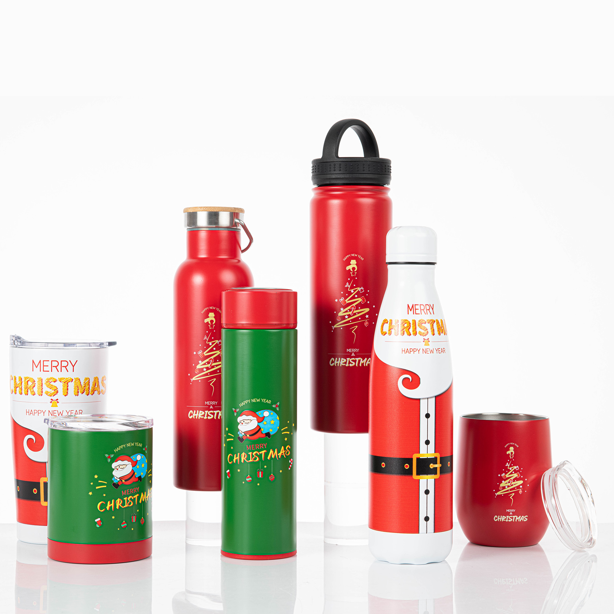 Wholesale Christmas Custom Graphic Stainless Steel Insulated Water Bottle for Sports Travel Camping Gift