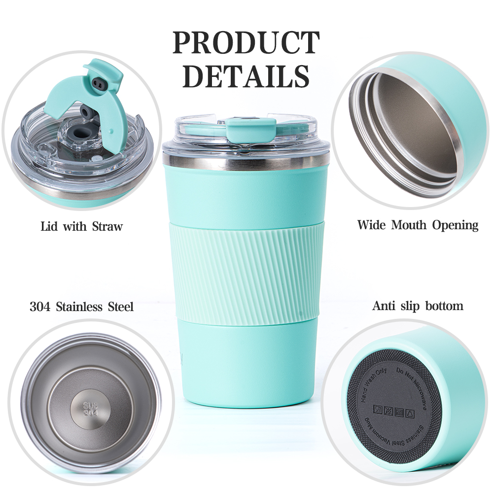 Factory Wholesale Reusable Coffee Cup Portable Leakproof Stainless Steel Vacuum Insulated Travel Coffee Mugs With LOGO